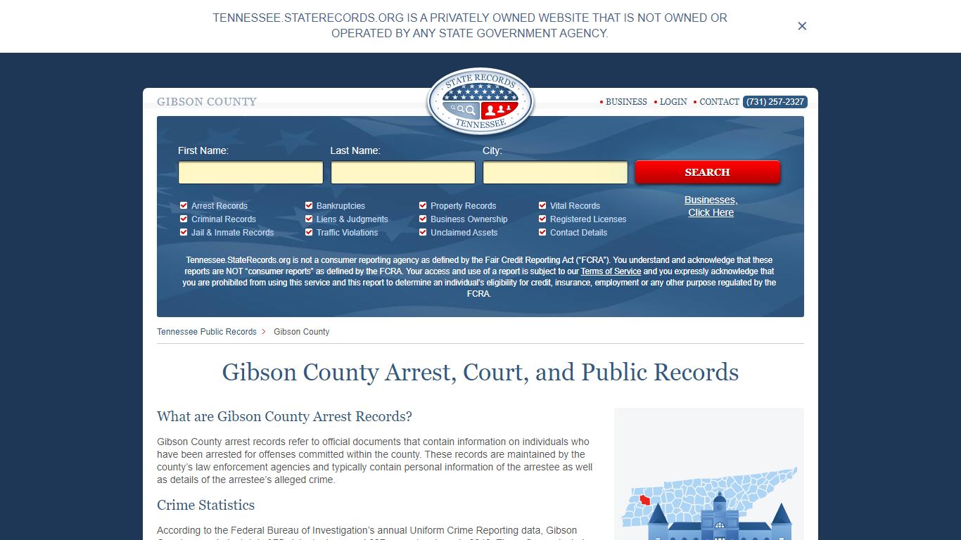 Gibson County Arrest, Court, and Public Records